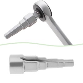 Create idea 2Pcs Radiator Wrench 1/2 Radiator Key Step Wrench Head Square Socket Drive Wrench for Plumbing Valves Thermostats 85x13mm Silver