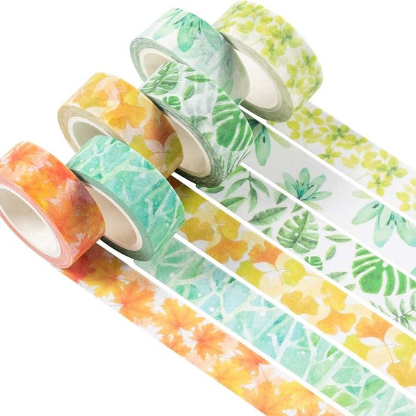 YUBX 4 Rolls Washi Tape Set Foil Masking Tape Decorative