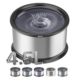 Twinsing 4.5L/1.2Gal Dog Water Bowl, No Spill Stainless Steel Slow Water Bowl for Medium Large Dogs, Large Capacity Splash Proof Dog Slow Water Feeder with Anti-Slip Mat for Mess Drinkers