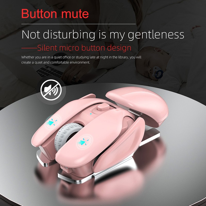 HXSJ Wireless Mouse 2.4Ghz 4 Button Rechargeable Photoelectric 1600Dpi Silent
