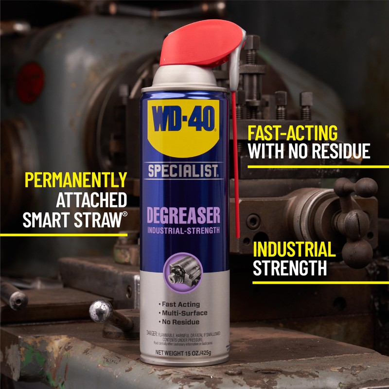 WD-40 Specialist Degreaser with Smart Straw, Heavy-Duty Degreaser for Breaking