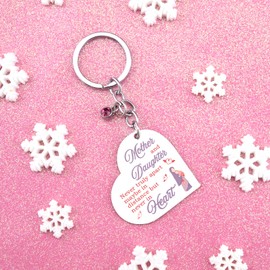 Valentine's Day Gifts for Mom Long Distance Mom Daughter Gifts Daughter Gifts from Mom Birthday Gift from Daughter Unique Mom Daughter Gift Funny Mother's Day Keyring Gift Jewelry
