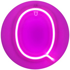 Light Up Letters Neon Sign - Protecu USB Battery Operated LED Marquee Letter Lights Signs for Bedroom | Neon Wall Decor Lights for Birthday Wedding Party Christmas Room Decorations - Pink Letter Q
