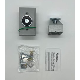 Edwards Signaling 1504-AQN5 Electromagnetic Door Holder, 4-1/2 in H x 2-3/4 in W, Wall Mount, Die Cast Metal, Silver