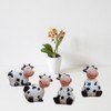 Cute Mini Cattle Cow Figurines Resin Statue Animal Model Desktop