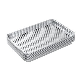 BMMXBI Disposable Grill Pans for Outdoor Grill/BBQ Broiler Pans Trays Grill Drip Pan Tray Liner, Prevents Food from Falling into The Grill or Sticking to The Grate -16.5 x 11.5