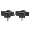 HARFINGTON 2pcs Star Clamping Knobs M5 x 8mm Metric Male