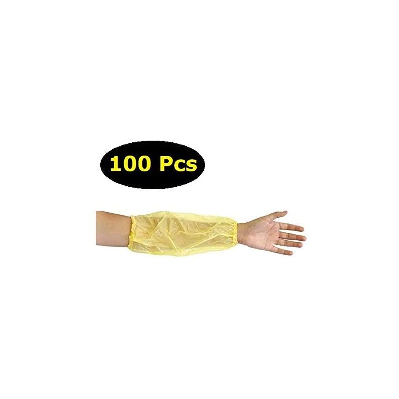 100 x Disposable Clear Cleaning Over-Sleeve Water-Resistant Arm Cover Sleeve