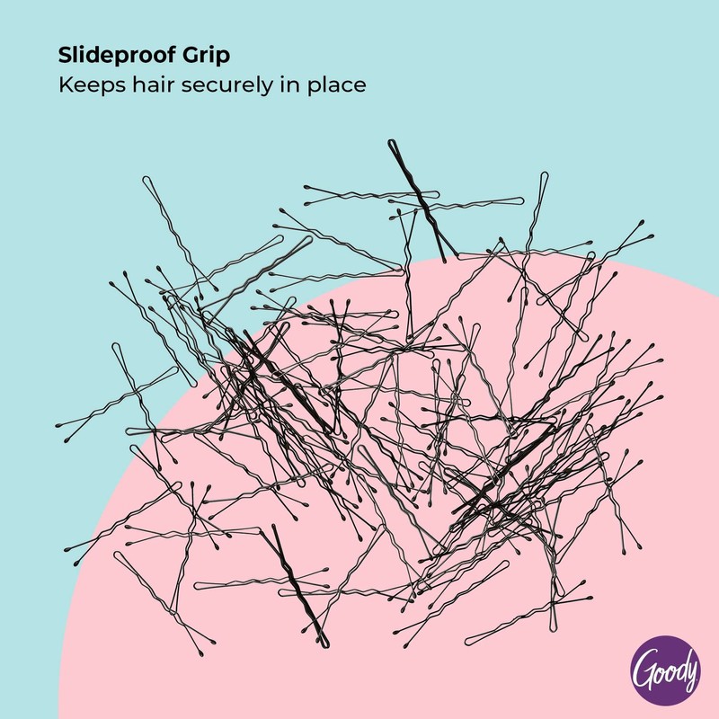 Goody Styling Hair Bobby Pins - 100 Count, Black -