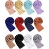 Wesiti 12 Pcs Women Chiffon Silk Scarf Shawl Wrap Soft