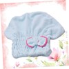FRCOLOR Bowknot Microfiber Hair Drying Cap for Quick Absorption Lightweight