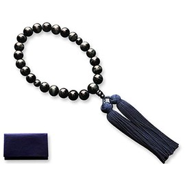 Fighters 仏壇 is, Wrinkle Buddha Mala Bead Men's Silk miyako Tufted 青虎 Eye Stone Mala (Men) For a Prayer Mala One-Hand – Rear [Hawk] [Bags Set] Medium – 023 Kyoto 念珠 All Sect Will Last For Many Years