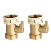 Hanobo Heavy Duty Brass Garden Hose Connector with Shut Off
