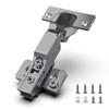 Chibery 10 Pack Frameless Half Overlay Soft Close Concealed Hinges,