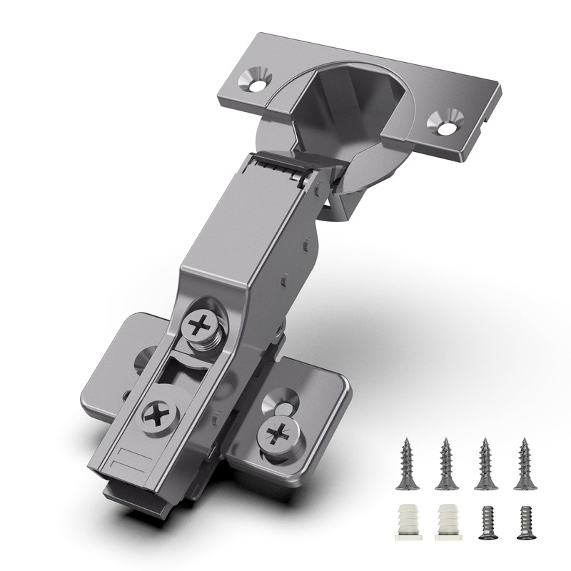 Chibery 10 Pack Frameless Half Overlay Soft Close Concealed Hinges,