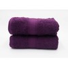 Lex's Linens Pack of 2 100% Combed Cotton Aubergine Hand