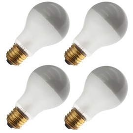 Industrial Performance 60A19/SBIF 130V, 60 Watt, A19, Medium Screw (E26) Base Silver Bowl Light Bulb (4 Bulbs)