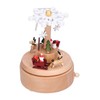 Wooden Music Box Snowflake Decor Wood Grain Texture Beautiful Sound