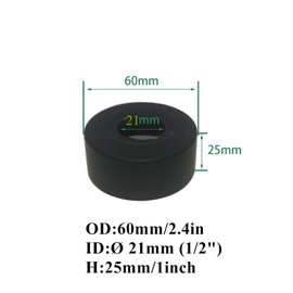 2 pieces diameter 21 mm (1/2 inch) cover rosette stainless steel, rosette tap, black, pipe cover, rosettes for shower fittings, taps, angle valve (60 x 25)