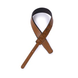 KLIQ Premium Padded Leather Guitar Strap for Bass & Electric Guitar with 3" Wide Pad and Adjustable Length from 41" to 54", Saddle Brown