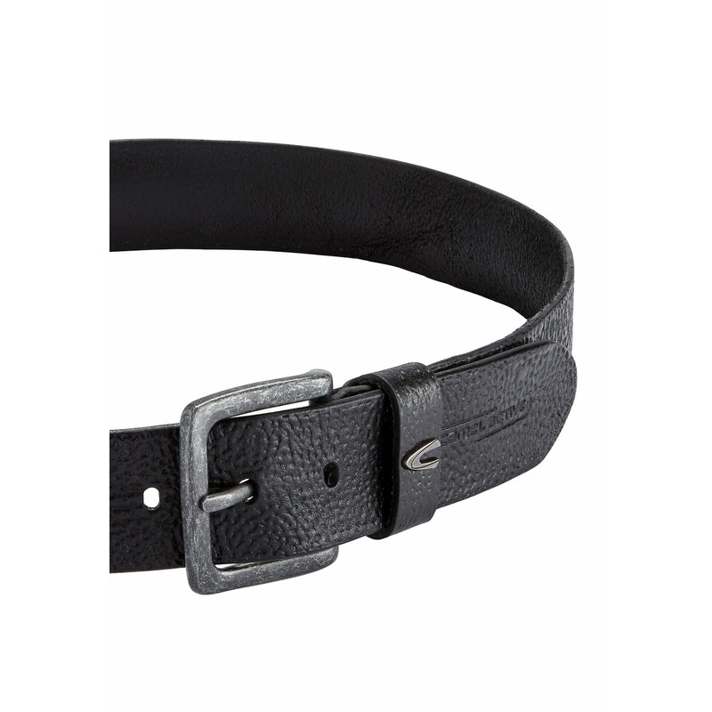 camel active Men's Leather Belt, black