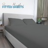 ACRALI HOME Single Fitted Sheet - Grey Bottom Sheet for