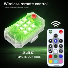 4PCS Wireless LED Strobe Lights with Remote Control,9 Light Beads USB Charing Waterproof High Brightness Strobe Lights Led Emergency Lights for Cars Drone Bike Night Flashing Lights