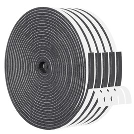 Yotache Weather Stripping Door Seal Strip 1/4" x1/8", 5 Rolls x 16.5ft Better Adhesive Foam Insulation Seal Tape for Door Jamb Frame, Windows, Total 83ft