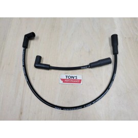 Ton's Black 8mm Harley Davidson Big Twin 99-17 FXD Dyna Softail Spark Plug Wires