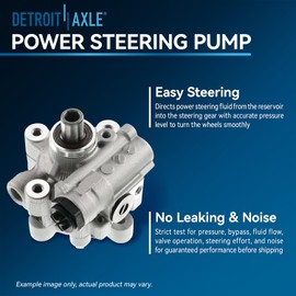 Detroit Axle - 5.7L Steering Pump for 2005-2010 Chrysler 300 Dodge Charger Magnum, 2009-2010 Challenger Power Steering Pump Replacement 21-5445
