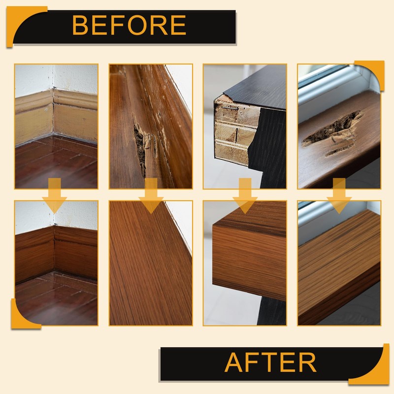 HARFINGTON Wood Grain Repair Tape 6 Inch x 33ft Self