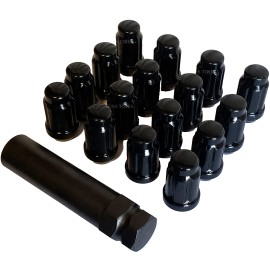 Subaru Sambar VI & V KIA MINI TRUCK spline anti theft LUG NUT KIT 12x1.50 BLACK