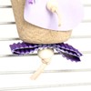 HappyBird Mahogany Cup Natural Nibble Toy for Wall Mounting, Purple/White,