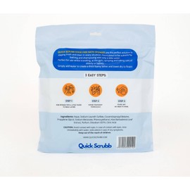 QuickScrubb - Disposable Rinse-Free Bathing Sponges Shower Foam Shampoo Ideal for Camping, Hiking & Outdoors