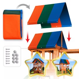 Strong Camel 52" X 94" Swing Set Replacement Canopy Sunshade Tarp for Playground Swing Set