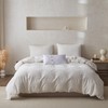 BISELINA 100% Cotton Duvet Cover Set Waffle Weave 3PCS (1