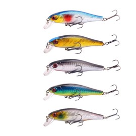 Artificial Lifelike Fishing Lures-Lure For Bass Trout Pike Freshwater Saltwater Fishing Accessories 5 Packs-7.5CM-6G