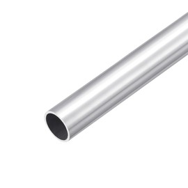 DMiotech (21mm OD x 18mm ID) 6063 Aluminum Round Tube 300mm Length Industry Metal Tubing for Machinery Frame Construction DIY Projects
