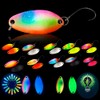 Infreecs 10 Stück UV Aktive Glow Forellen Spoon, 3.5g UV