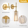 HermnJakk Modern Brass Wall Sconce,18" Gold Wall Sconces,Bathroom Vanity Light