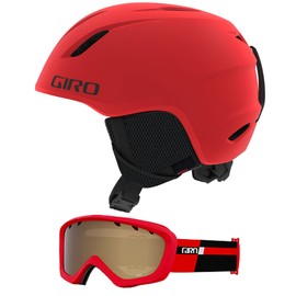 Giro Launch CP Youth Snow Ski Helmet w/Matching Goggles Matte Bright Red/Black Red Podium XS (48.5-52cm)