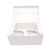 R&J 12 Pack - 2 Hole Cupcake Boxes, White Bakery