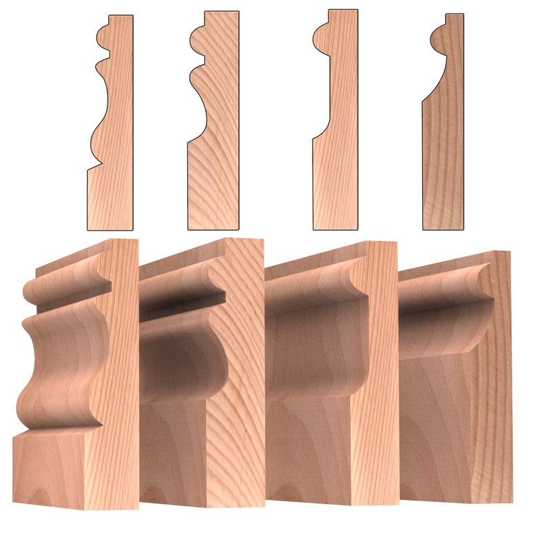 ROOCBIT 1/4-Inch Shank Architectural Molding Router Bit Set Carbide Sculpture