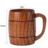 Wooden Beer Mug with Handle 300ml Prevent Scald Carved Drinkware