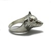 Sterling silber herren ring solide 925 Wolf R001863
