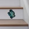 Teal Dragon Decal - Wall Hole Sticker with 3D Effect