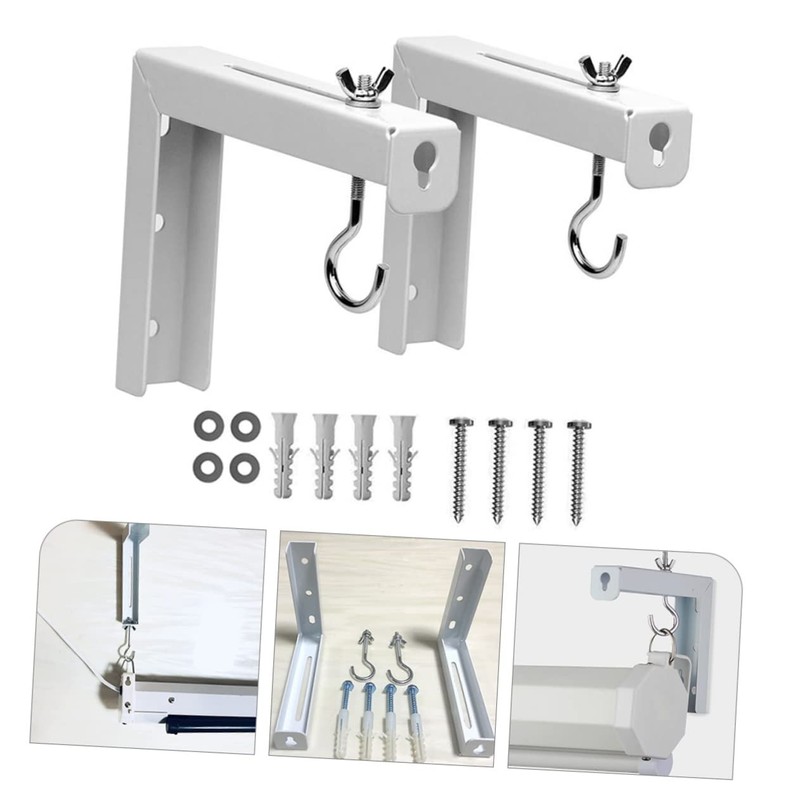 CIYODO Adjustable Wall Mount for Projection Screens Sturdy Bracket Easy