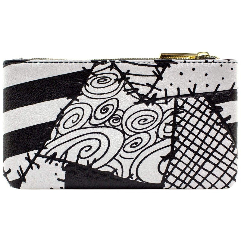 Nightmare Before Christmas Patchwork Metal Jack Badge Purse Clutch Coin