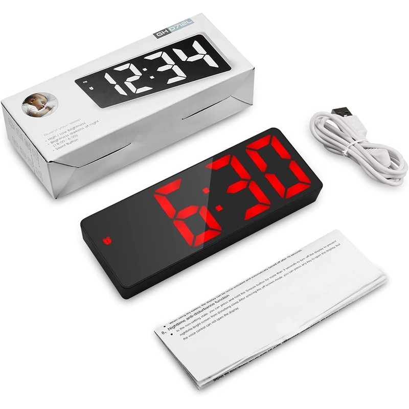 Ankilo (New Version Digital Alarm Clock, LED Clock for Bedroom,