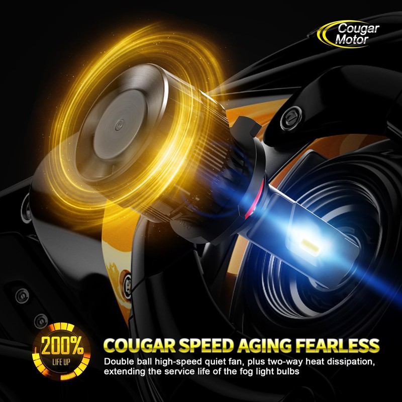 Cougar Motor 9005 Light Bulbs HB3 Fog Lights, Pack of